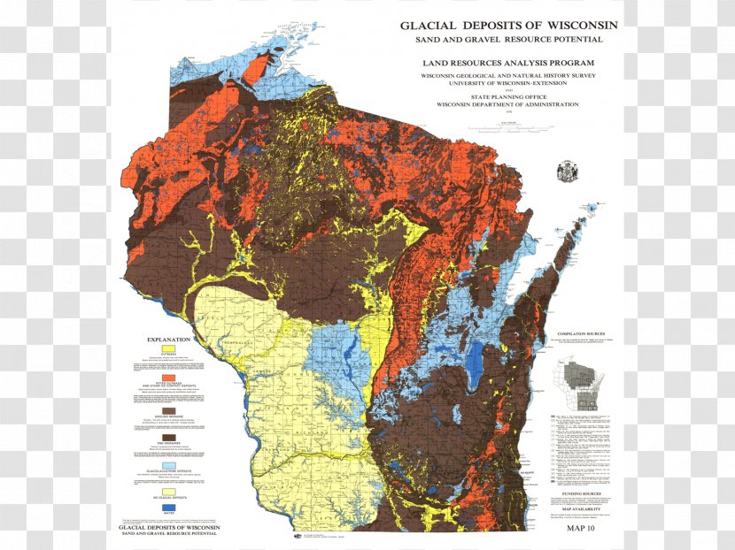 Driftless Area Map Ice Age National Scenic Trail Glacier Geology - Location Transparent PNG