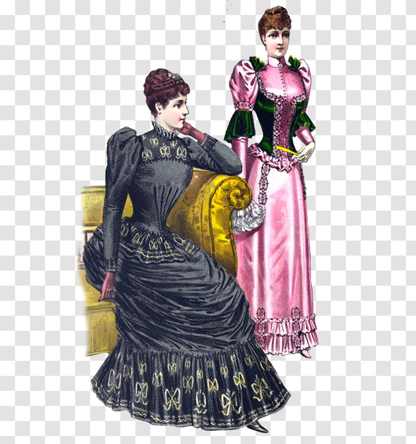Victorian Era Fashion Clothing Clip Art - Design - VICTORIAN AGE Transparent PNG