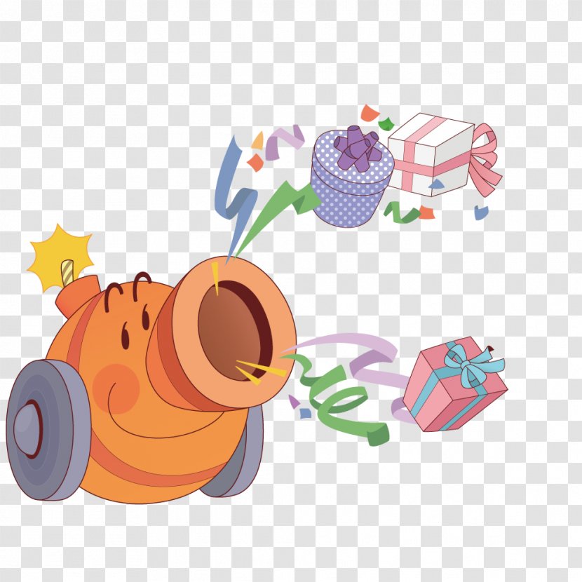 Cartoon Artillery Clip Art - Spit Gift Transparent PNG