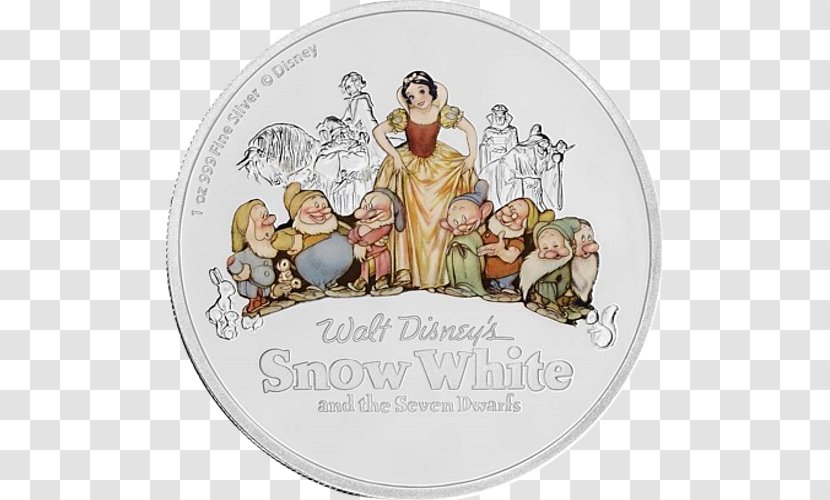 Snow White Seven Dwarfs Silver Coin - New Zealand Mint Transparent PNG