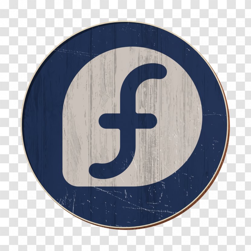 Fedora Icon - Plate - Sign Electric Blue Transparent PNG