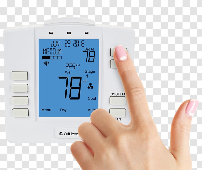Programmable Thermostat Smart Energy Conservation - Electronics Transparent PNG
