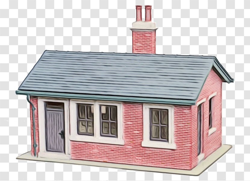 Watercolor Background - Facade - Playhouse Building Transparent PNG