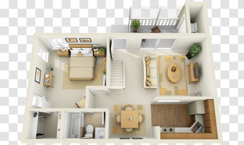 Studio Apartment House Renting Floor Plan - Real Estate - Layout Transparent PNG