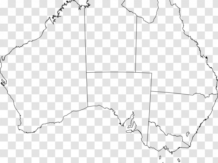 Australia Blank Map Geography Continent - Of Transparent PNG