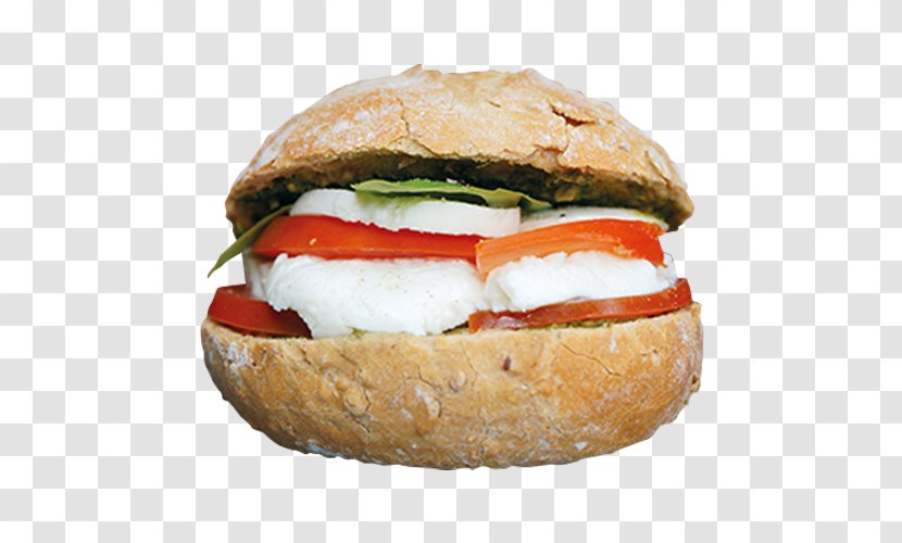 Slider Pan Bagnat Veggie Burger Buffalo Hamburger - Baked Goods - Caprese Transparent PNG