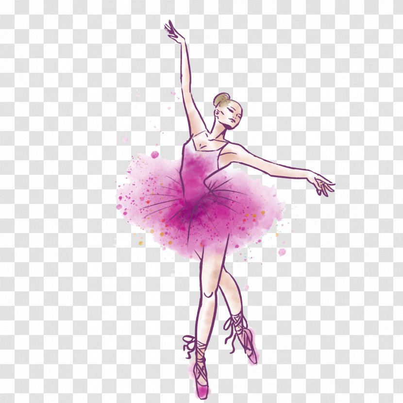 Ballet Dancer Watercolor Painting - Shoe - Vector Swan Lake Transparent PNG