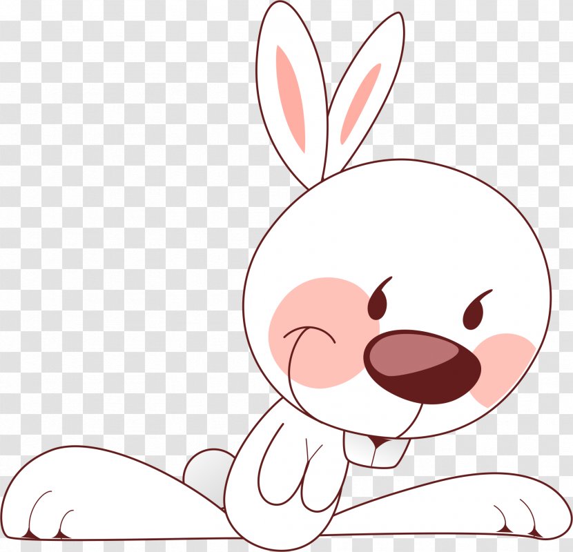 Domestic Rabbit Easter Bunny Clip Art - Frame - Cartoon Transparent PNG
