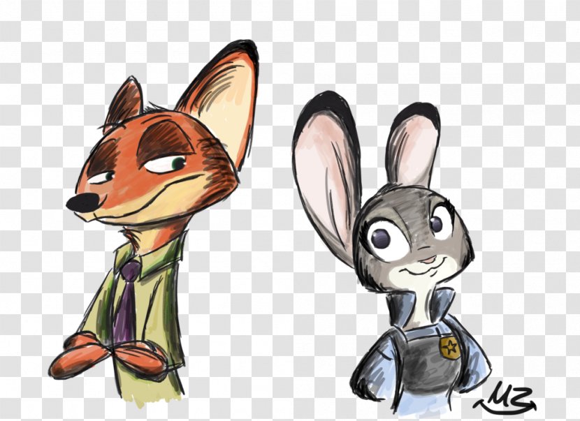 Lt. Judy Hopps Nick Wilde Domestic Rabbit European Character - Lt Transparent PNG