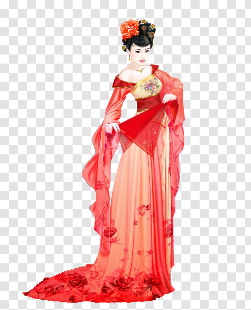 Geisha Kimono Бойжеткен Clip Art - Silhouette - Cartoon Transparent PNG