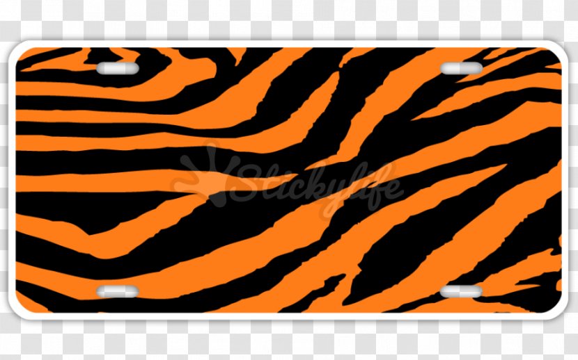 Tigerstripe Vehicle License Plates Car - Tiger Transparent PNG