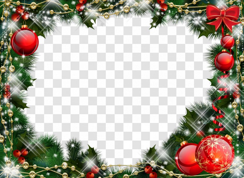 Christmas Decoration Picture Frame Santa Claus - Spruce Transparent PNG