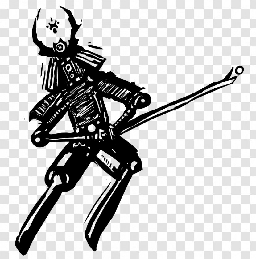 Black And White Monochrome Photography - Weapon - Samurai Transparent PNG