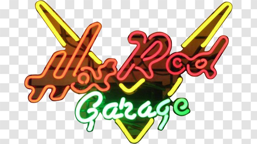 Logo Neon Sign Garage Man Cave - Area Transparent PNG