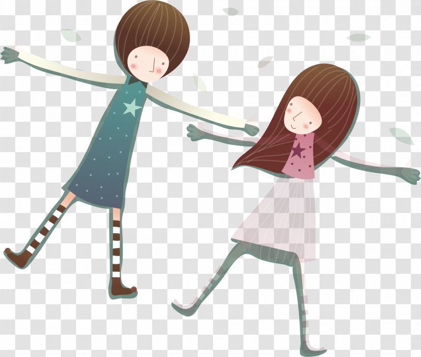 Cartoon - Heart - Lying Down Couple Transparent PNG