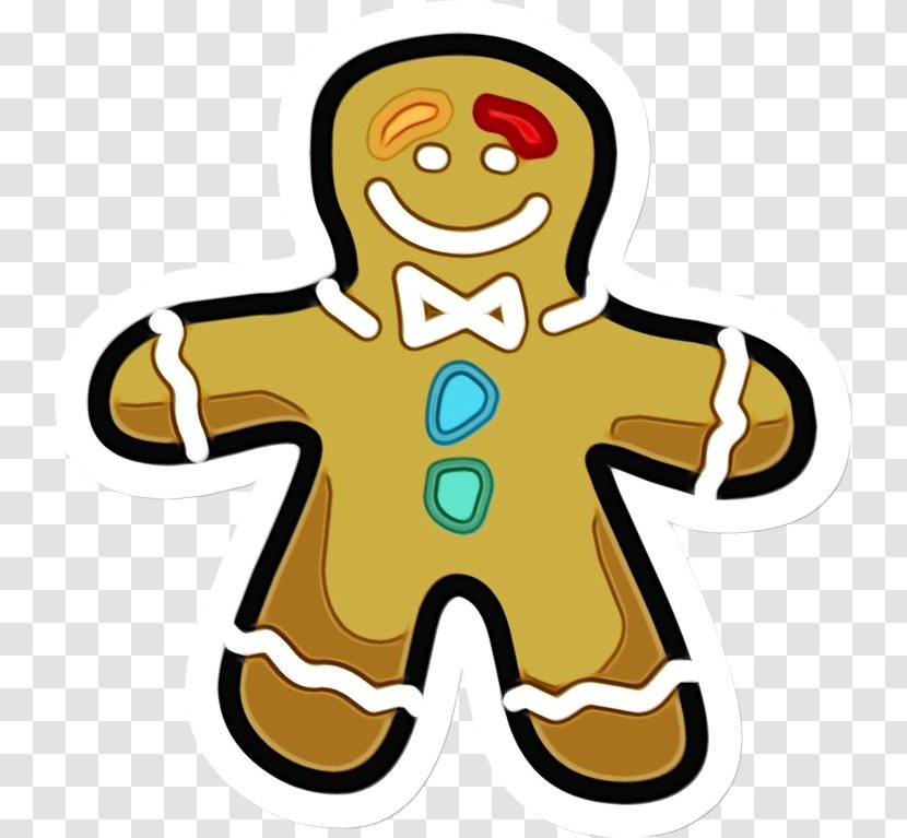 Cartoon Gingerbread Sticker Transparent PNG