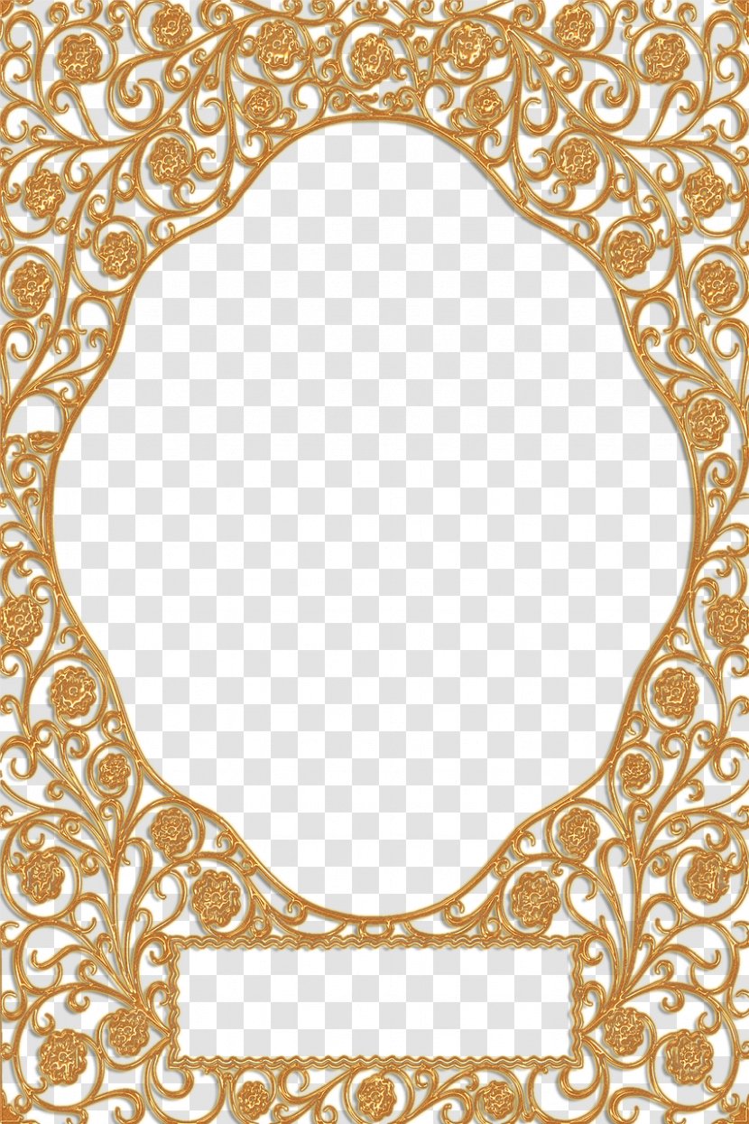 Gold Picture Frames Ornament Clip Art - Border Transparent PNG
