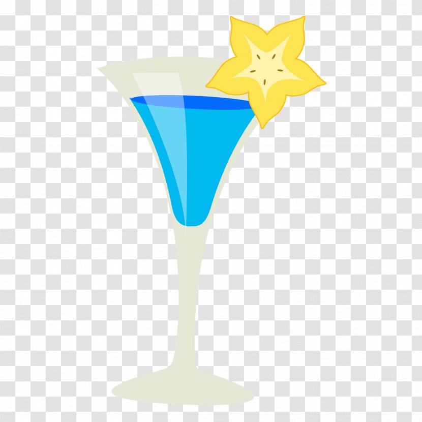 Blue Hawaii Cocktail Garnish Martini Juice - Champagne Stemware - Cockail Sign Transparent PNG