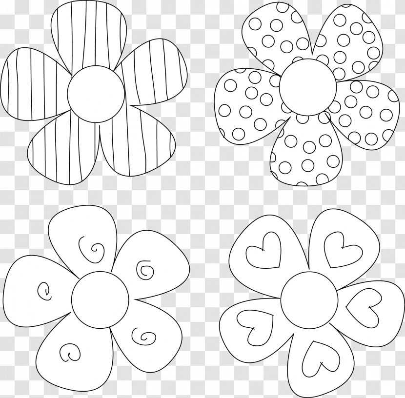 Paper Template Flower Petal Pattern - Symmetry - Crafts Transparent PNG
