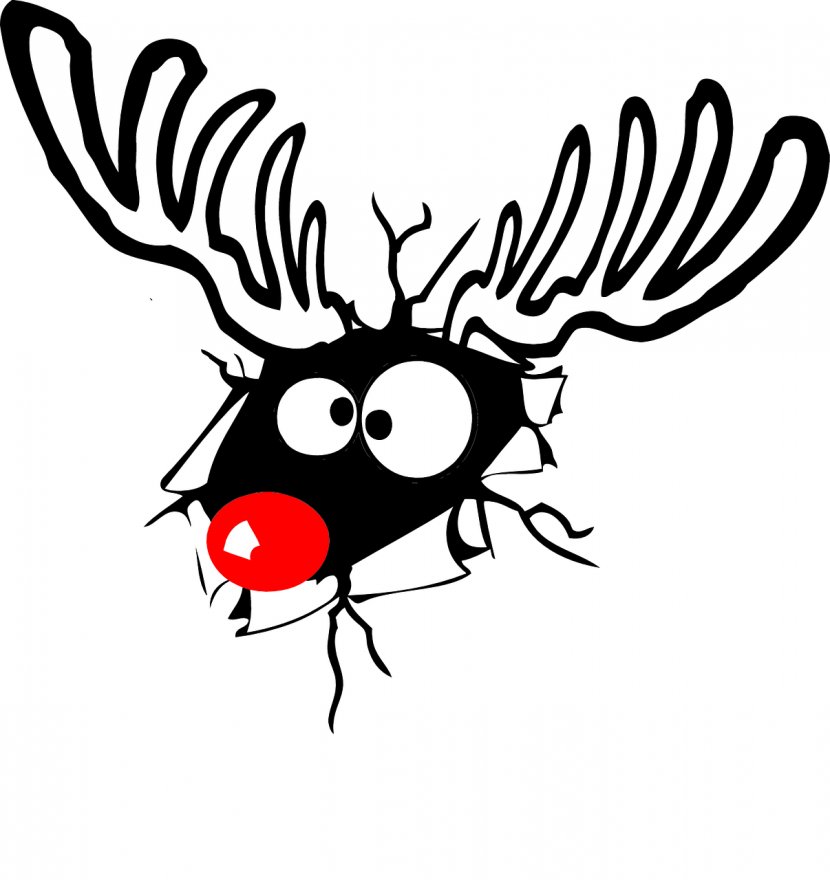Rudolph Reindeer Christmas Eve Santa Claus - Stockings - Nose Transparent PNG
