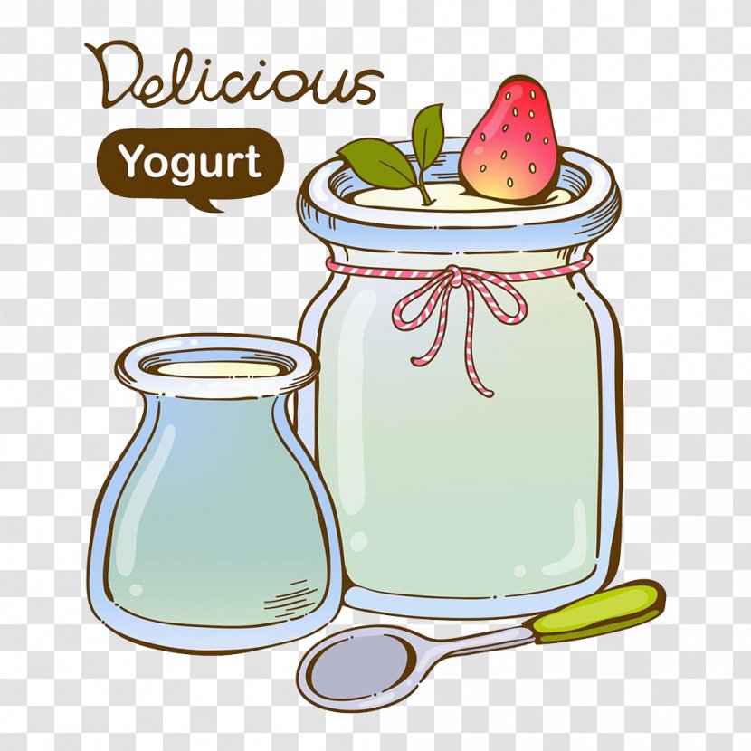 Ice Cream Soured Milk Yogurt - Vector Transparent PNG