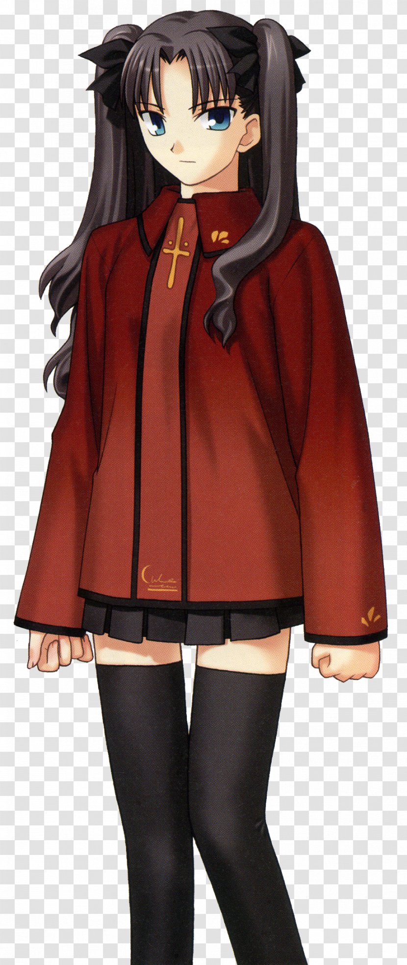 Fate/stay Night Rin Tōsaka Archer Fate/Zero Shirou Emiya - Silhouette - And Pleated Skirt Transparent PNG