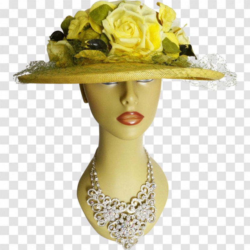 Headpiece Hat - Retro Sunbeams With Yellow Stripes Transparent PNG