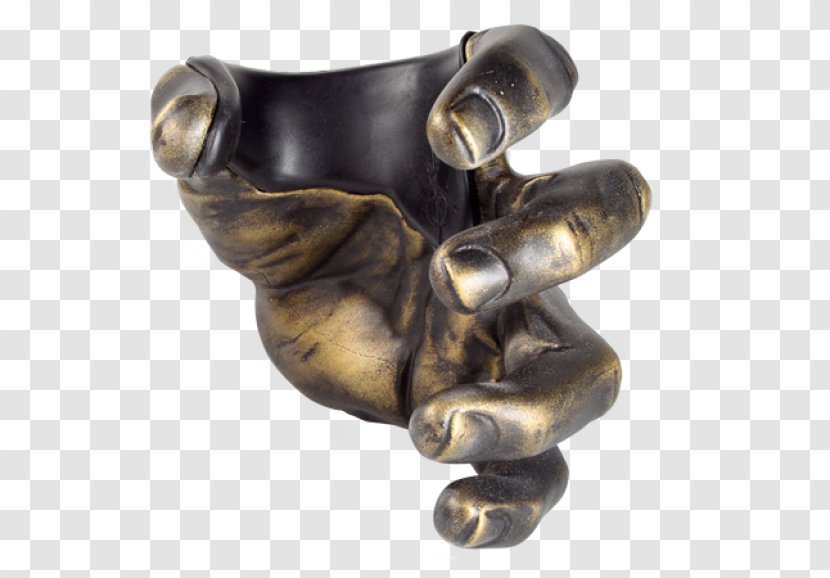Bronze Sculpture Brass Guitar - Hand Grip Transparent PNG