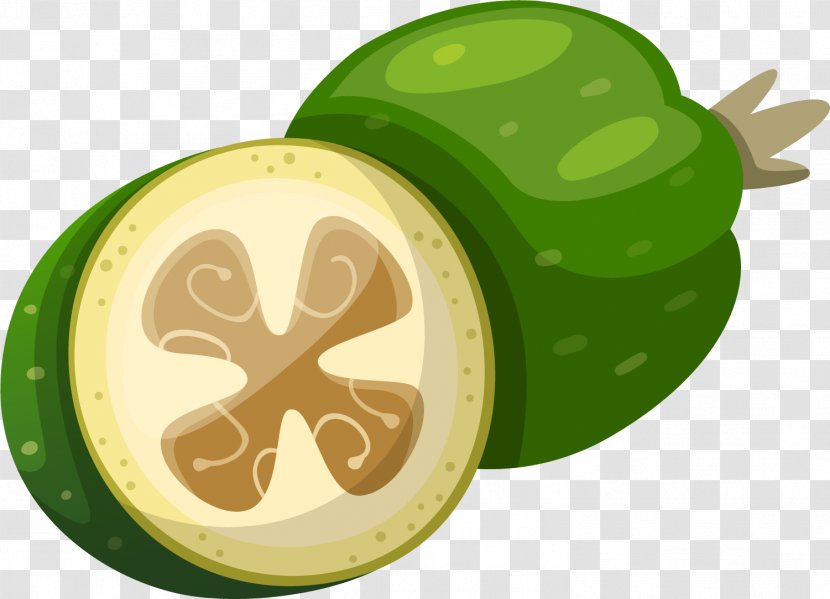 Fruit Auglis Food - Horned Melon - Hand-painted Green Fruits And Melons Transparent PNG