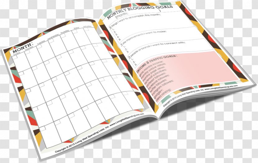 2016 Blog Planner Paper Coloring Book Transparent PNG
