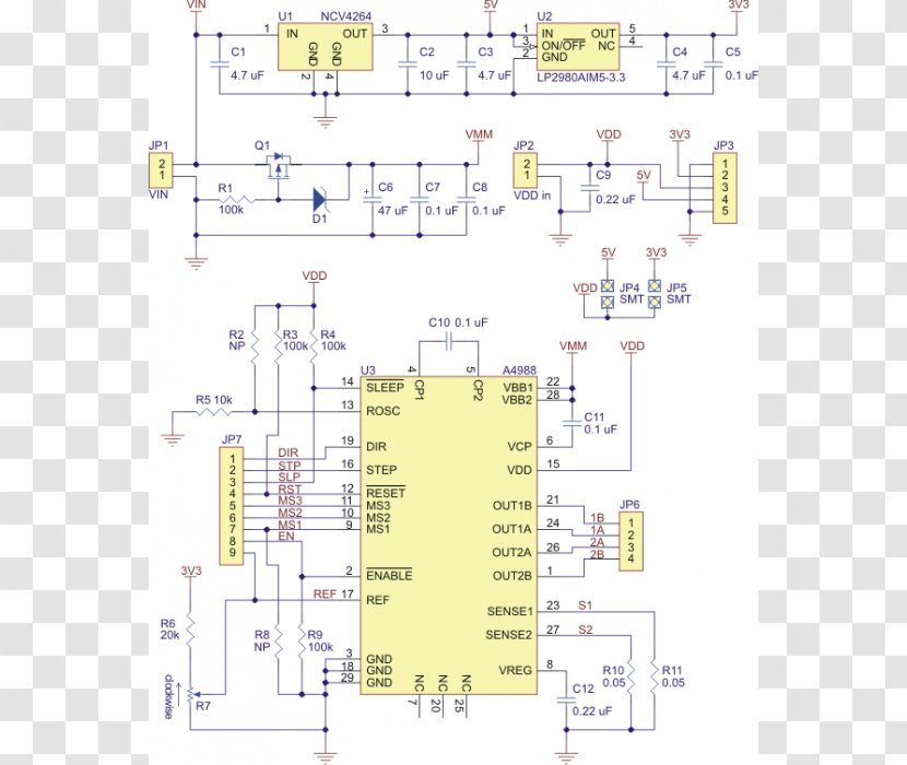 Stepper Motor Circuit Diagram Wiring - Area - Design Transparent PNG