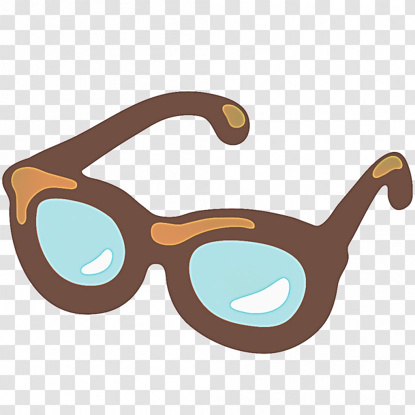 Sunglasses Emoji - Beige Aqua Transparent PNG