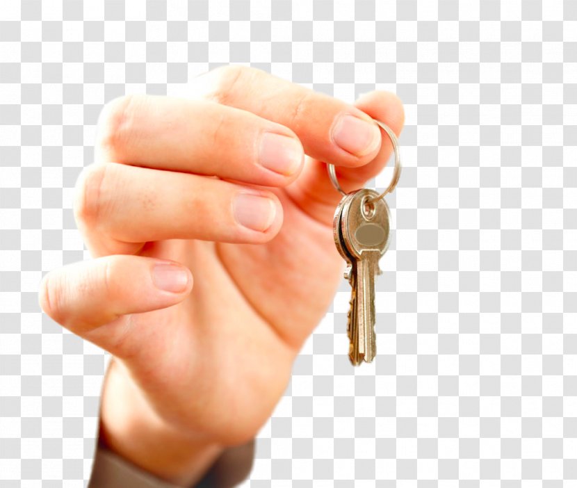 Apartment Key House Door Lock - Hand - The Golden To Open Transparent PNG