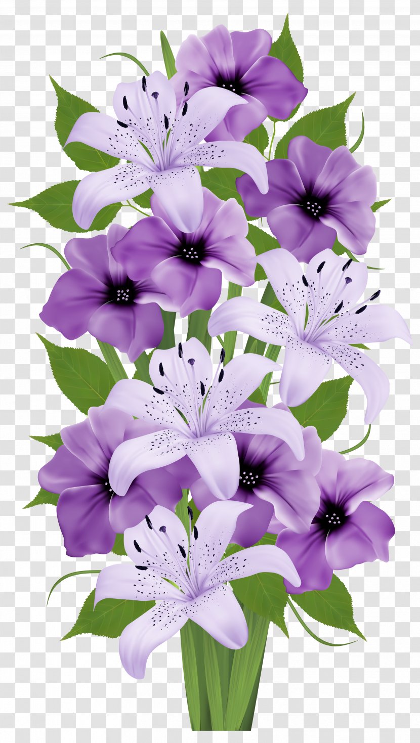 Flower Bouquet Floral Design Clip Art - Purple Transparent PNG