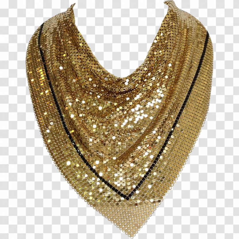 Necklace Earring Gold Metal Mesh - Drapes Transparent PNG
