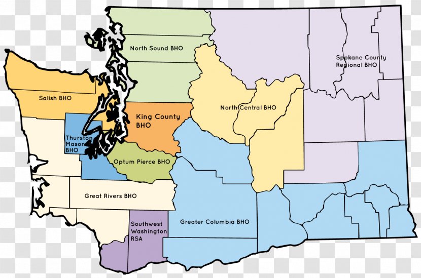 Kitsap County, Washington Line Angle Ecoregion Map - County Transparent PNG