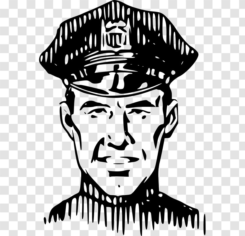 Simple Present Tense Grammatical Perfect Continuous - Black And White - Police Officer Cartoon Transparent PNG