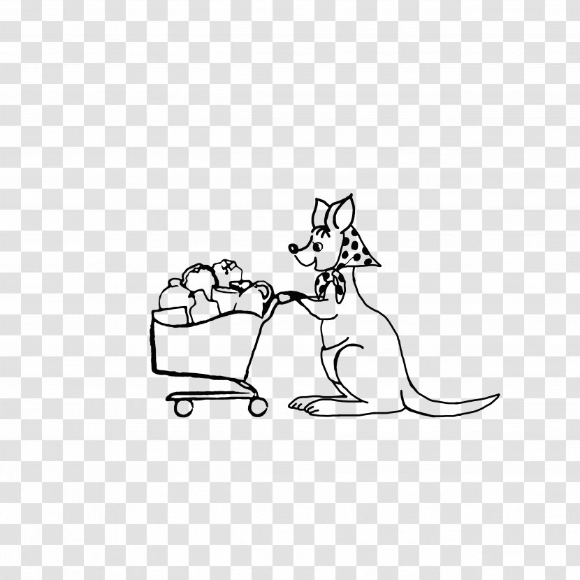 Australia Red Kangaroo Whiskers Daigou - Heart - The Mother Pushing Shopping Cart Transparent PNG