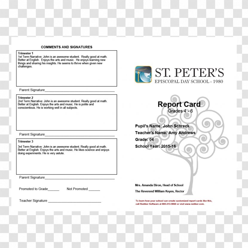 Report Card School Résumé Document - Computer Software Transparent PNG