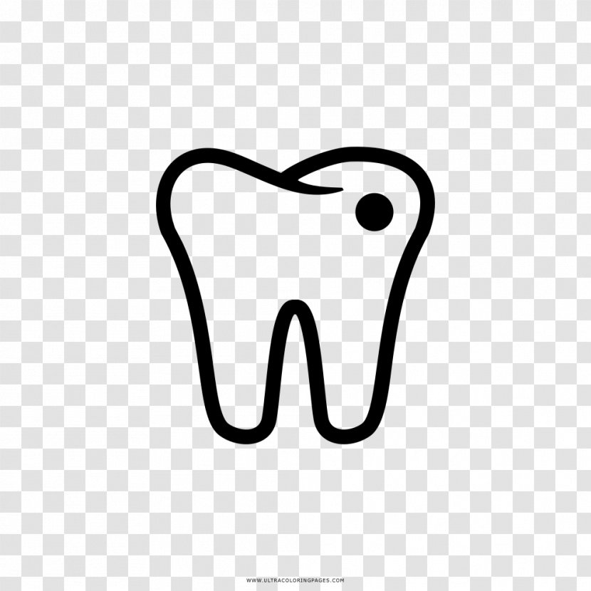 Tooth Coloring Book Drawing Ausmalbild - Heart - Frame Transparent PNG