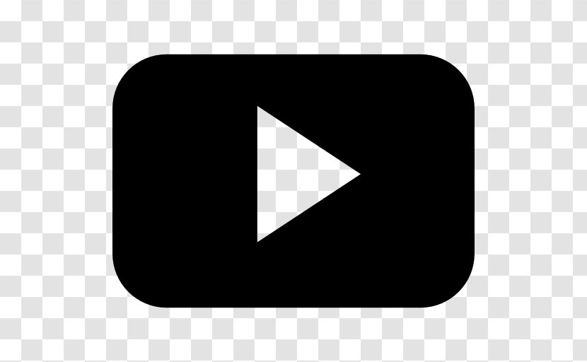 Youtube Play Logo - Buttons - Rectangle Blackandwhite Transparent PNG