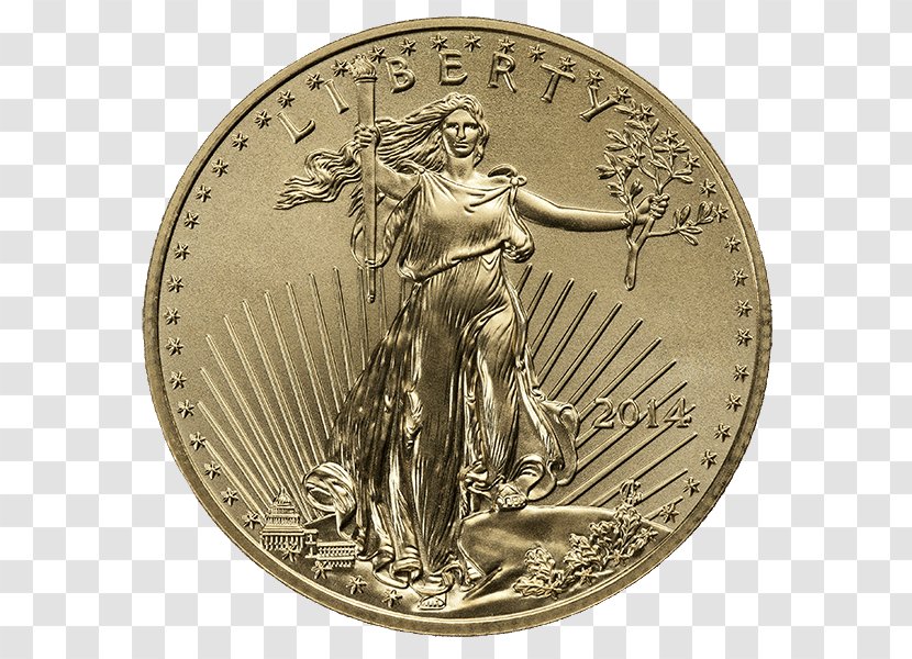 Coin American Gold Eagle Silver - Metal Transparent PNG