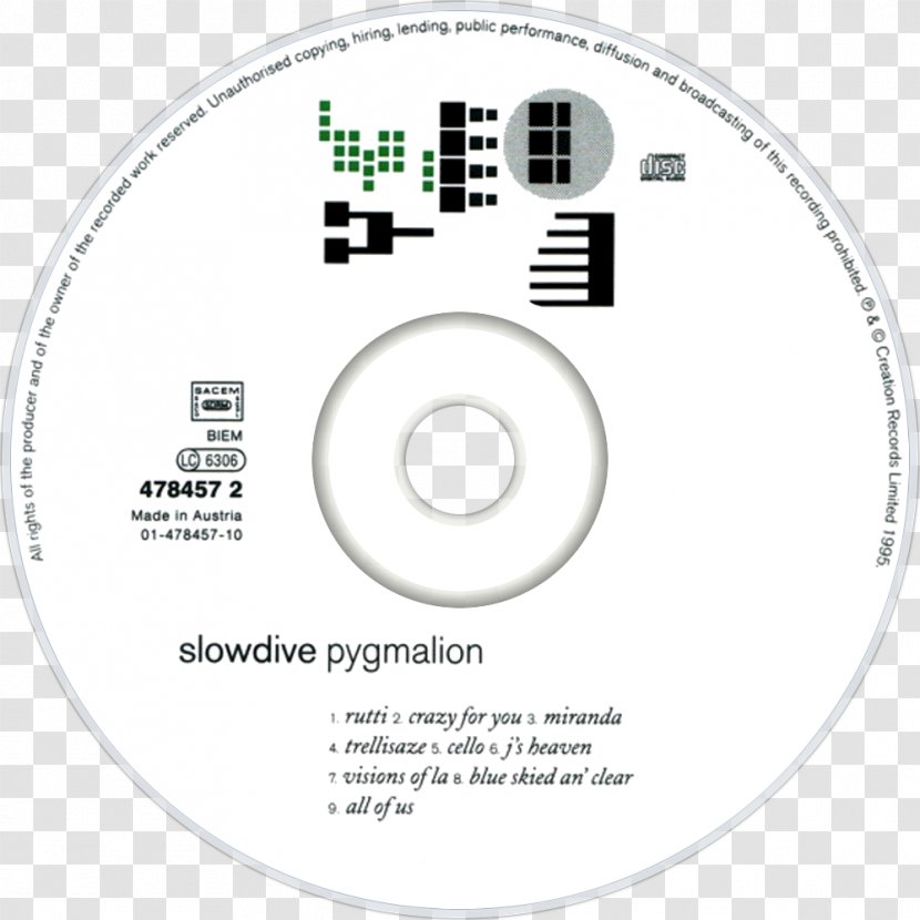 Compact Disc Slowdive Pygmalion Souvlaki Just For A Day - Cartoon Transparent PNG
