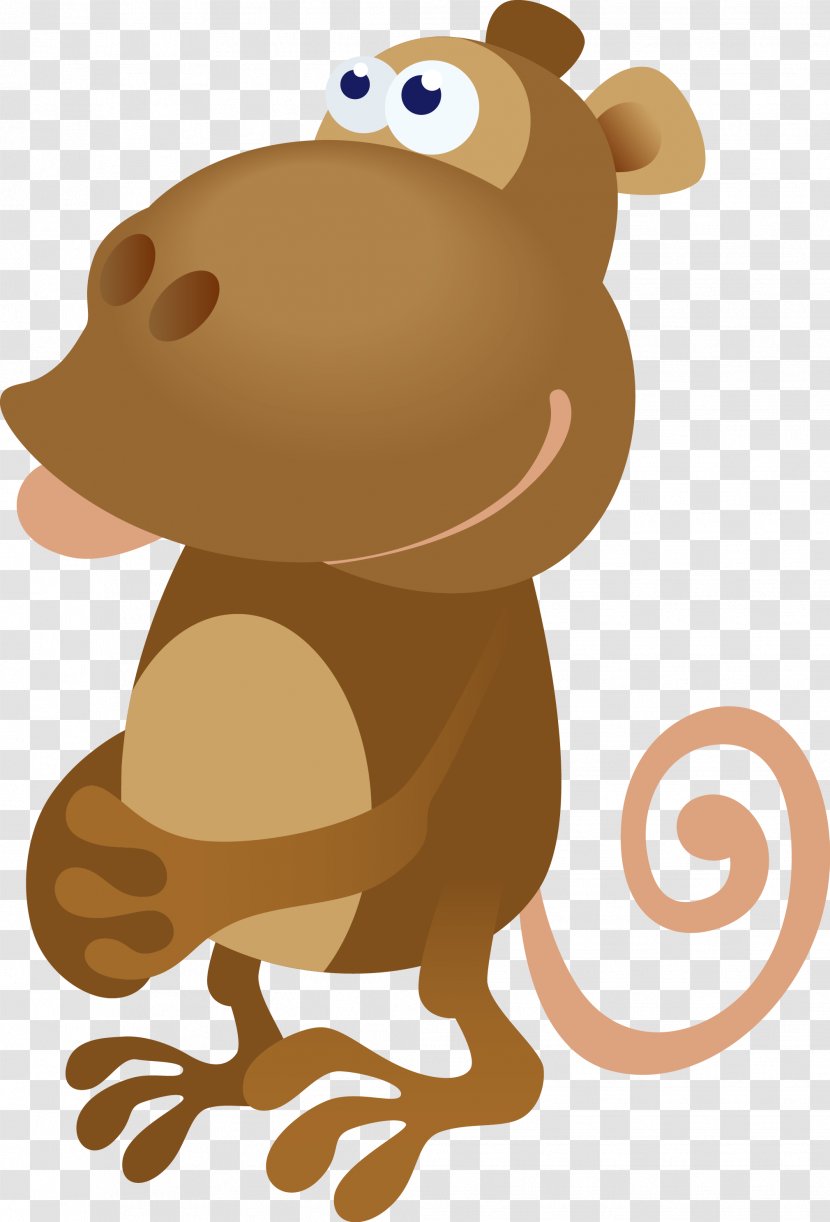 Hippopotamus Drawing Animal Caricature - Monkey - Vector Cartoon Gorilla Transparent PNG