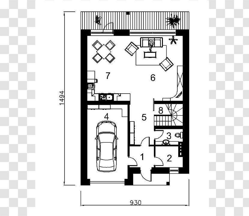 Floor Plan Townhouse Storey Terrace - Family - House Transparent PNG
