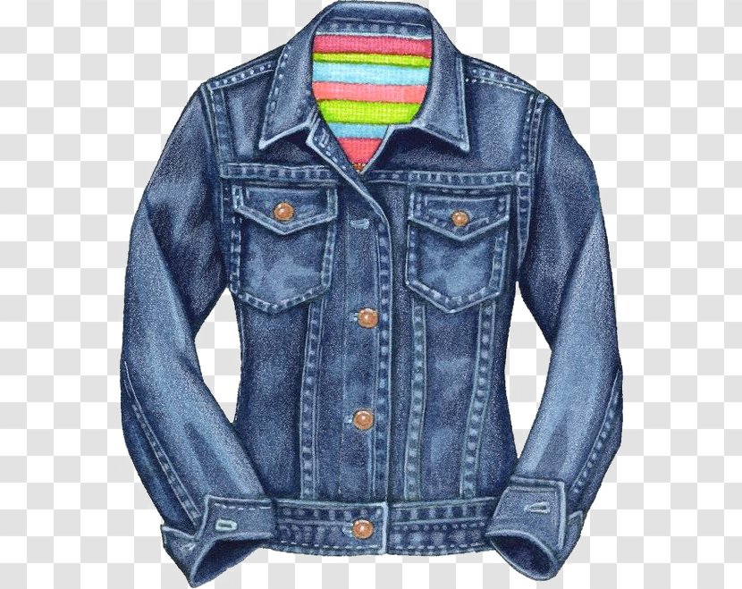 Denim Jacket Jeans Clip Art - Sleeve Transparent PNG