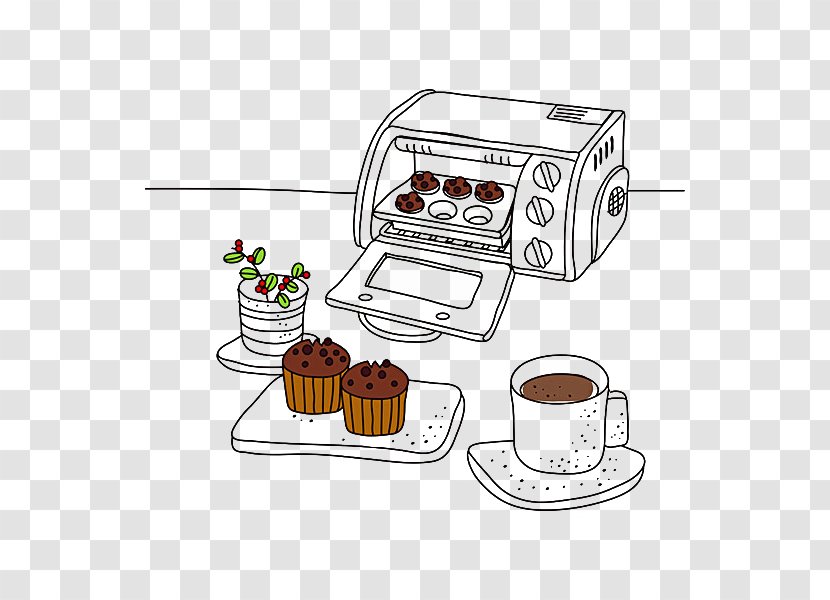 Cartoon Oven Kitchen Illustration - Cup Transparent PNG