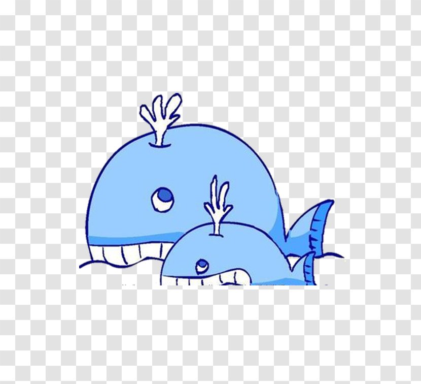 Dolphin Cartoon Whale Illustration - Art - The Friendship Of Sea Transparent PNG