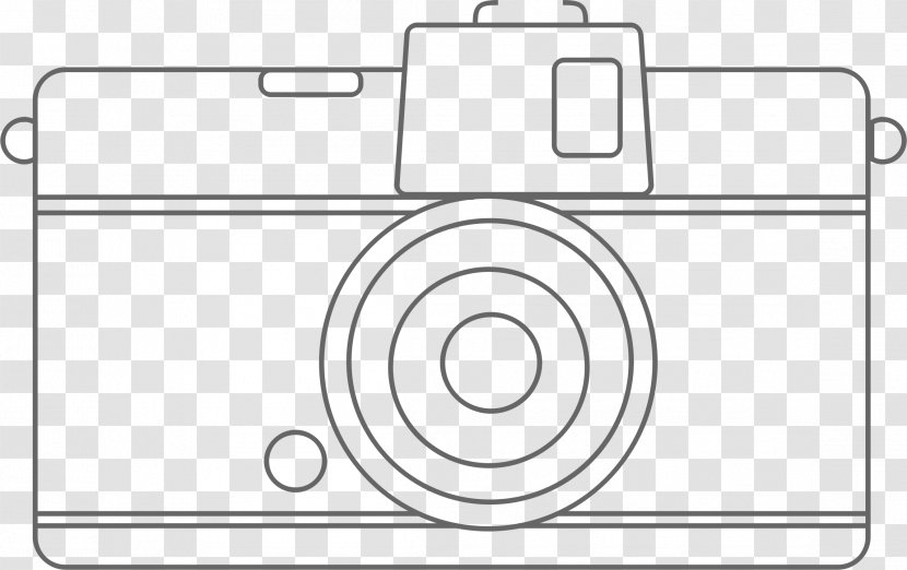 Line Art Point-and-shoot Camera Clip - Rectangle Transparent PNG