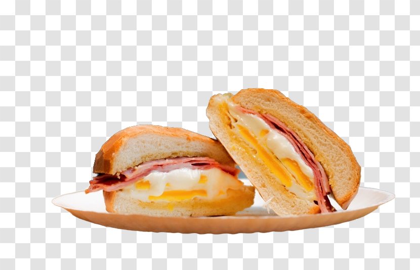 Breakfast Sandwich Ham And Cheese Fast Food - Eggs Transparent PNG